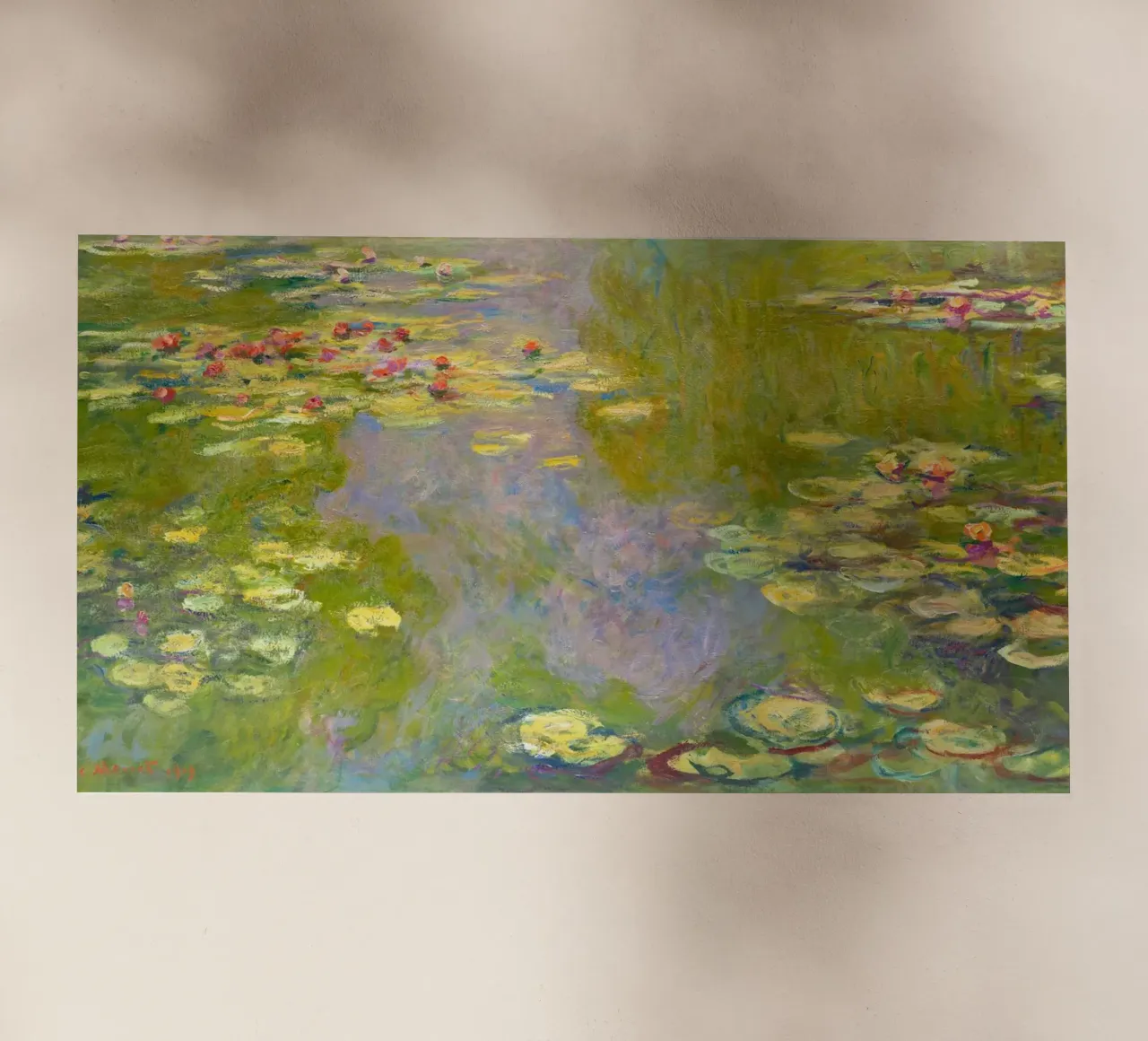 Ninfee (1919) di Claude Monet pellicola backlit da Monet Art Prints