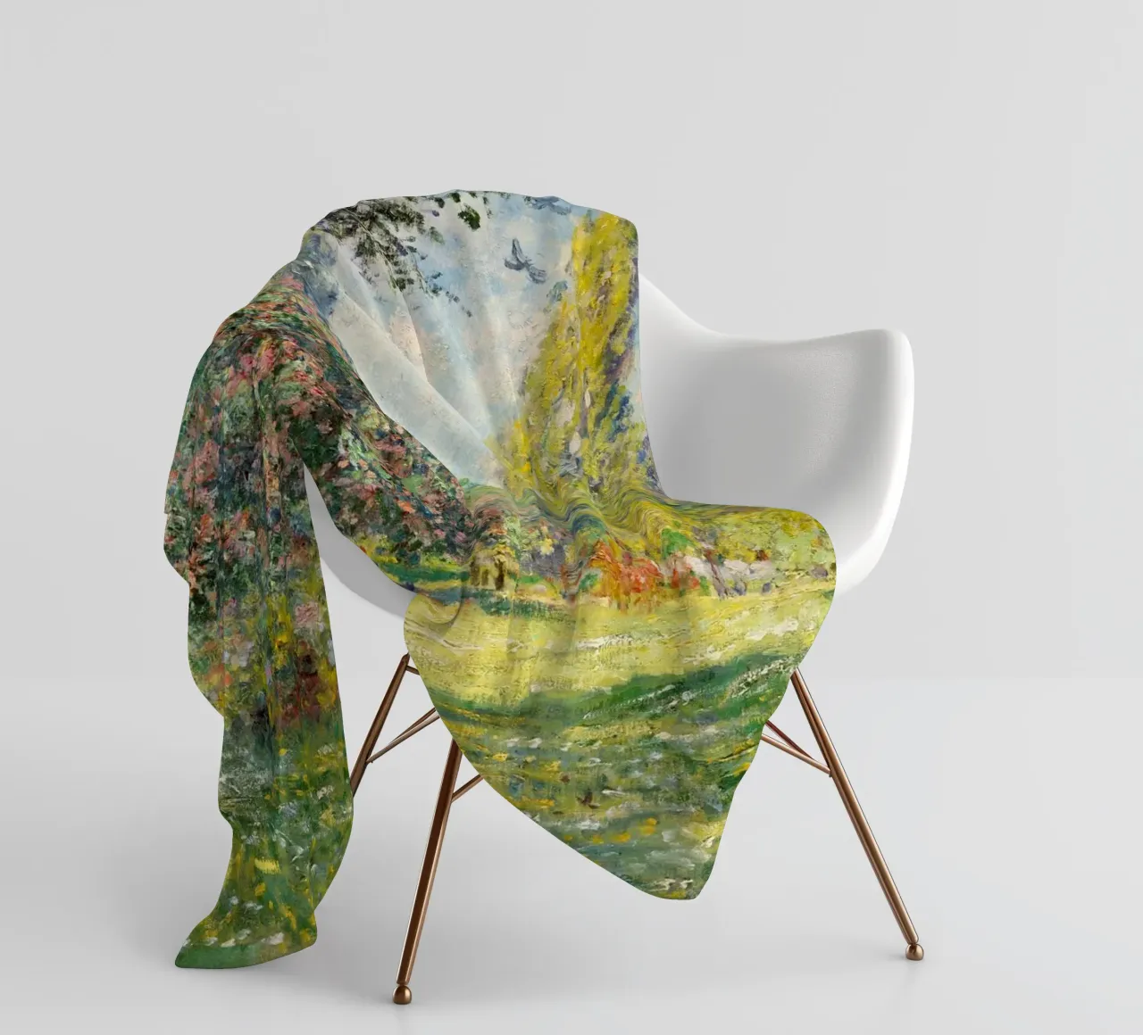 Paesaggio di Claude Monet: Il parco Monceau (1876) coperta in pile da Monet Art Prints