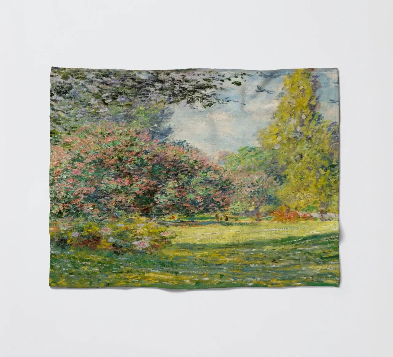 Paesaggio di Claude Monet: Il parco Monceau (1876) coperta in pile da Monet Art Prints