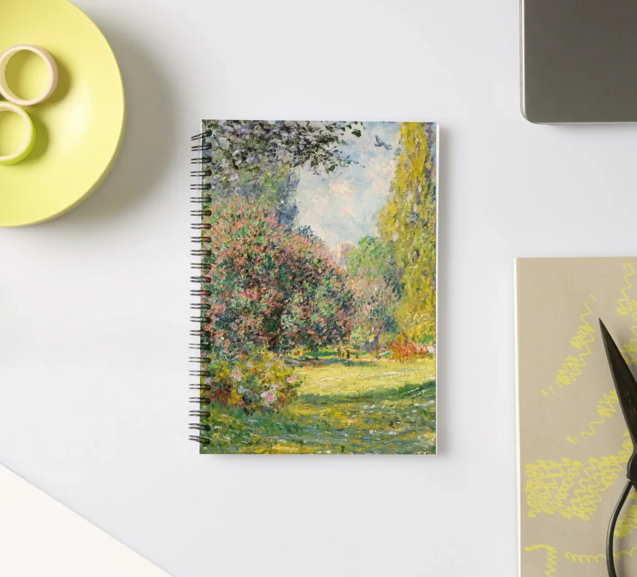 Claude Monets Landschaft: Der Parc Monceau (1876) Ringbuch von Monet Art Prints