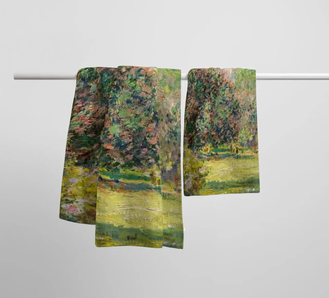 Claude Monet's Landscape: The Parc Monceau (1876) towel by Monet Art Prints