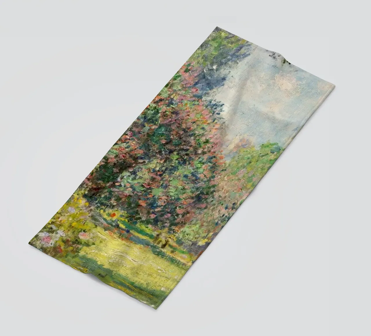 Paesaggio di Claude Monet: Il parco Monceau (1876) telo mare da Monet Art Prints
