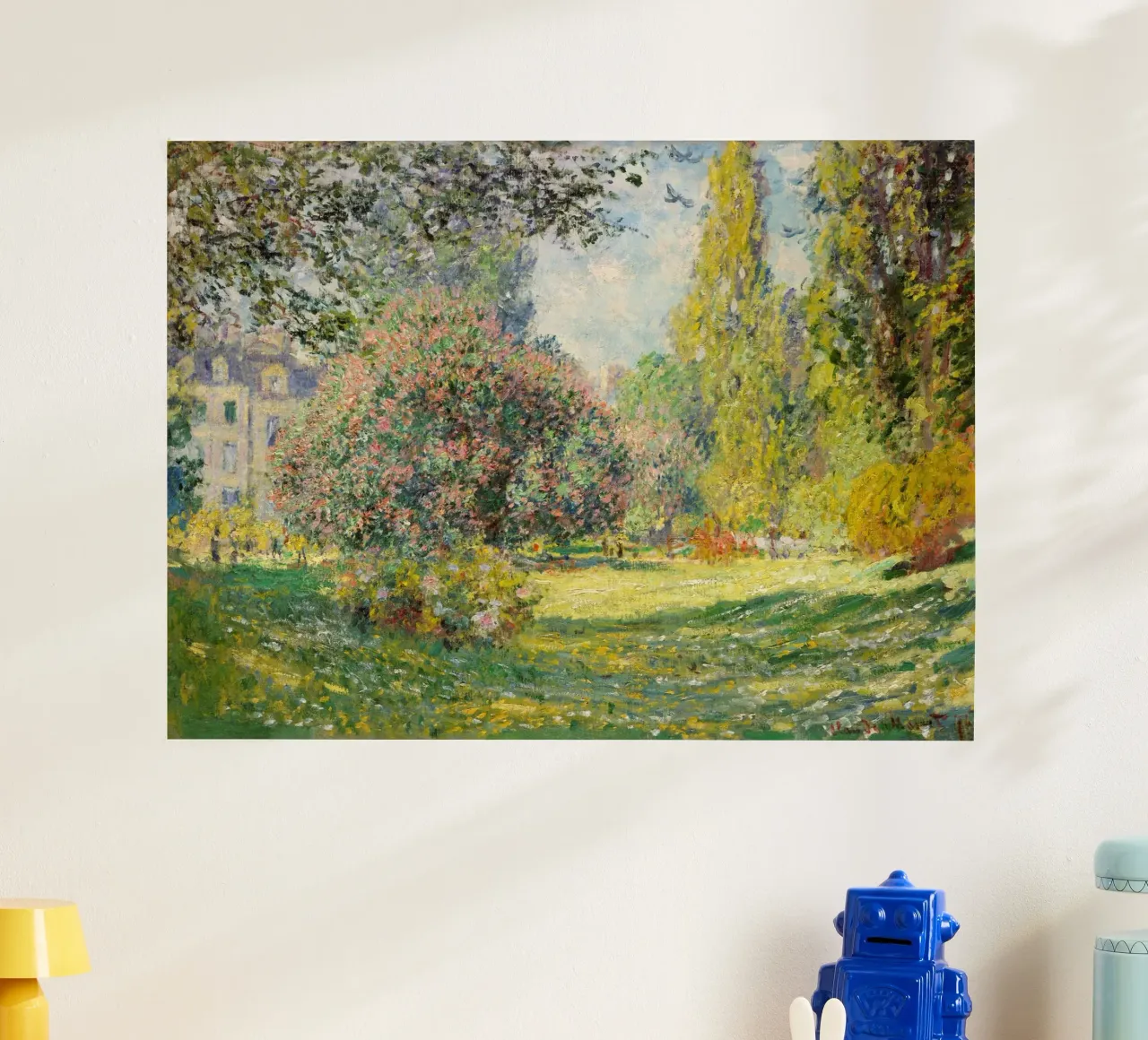Paesaggio di Claude Monet: Il parco Monceau (1876) carta hahnemühle da Monet Art Prints