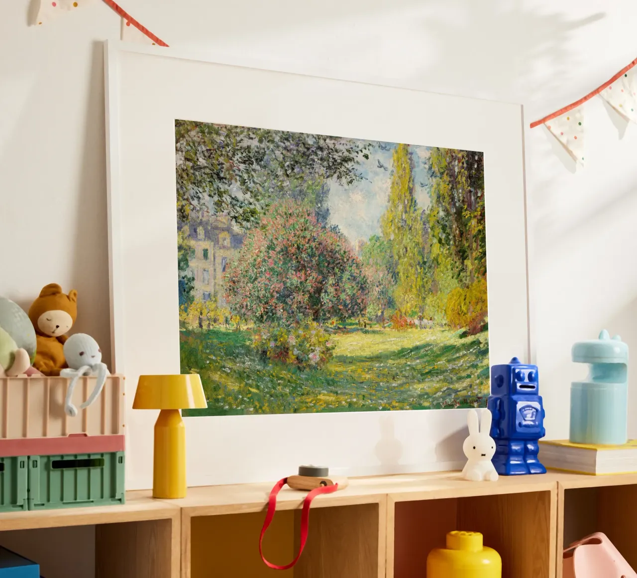 Paesaggio di Claude Monet: Il parco Monceau (1876) carta hahnemühle da Monet Art Prints