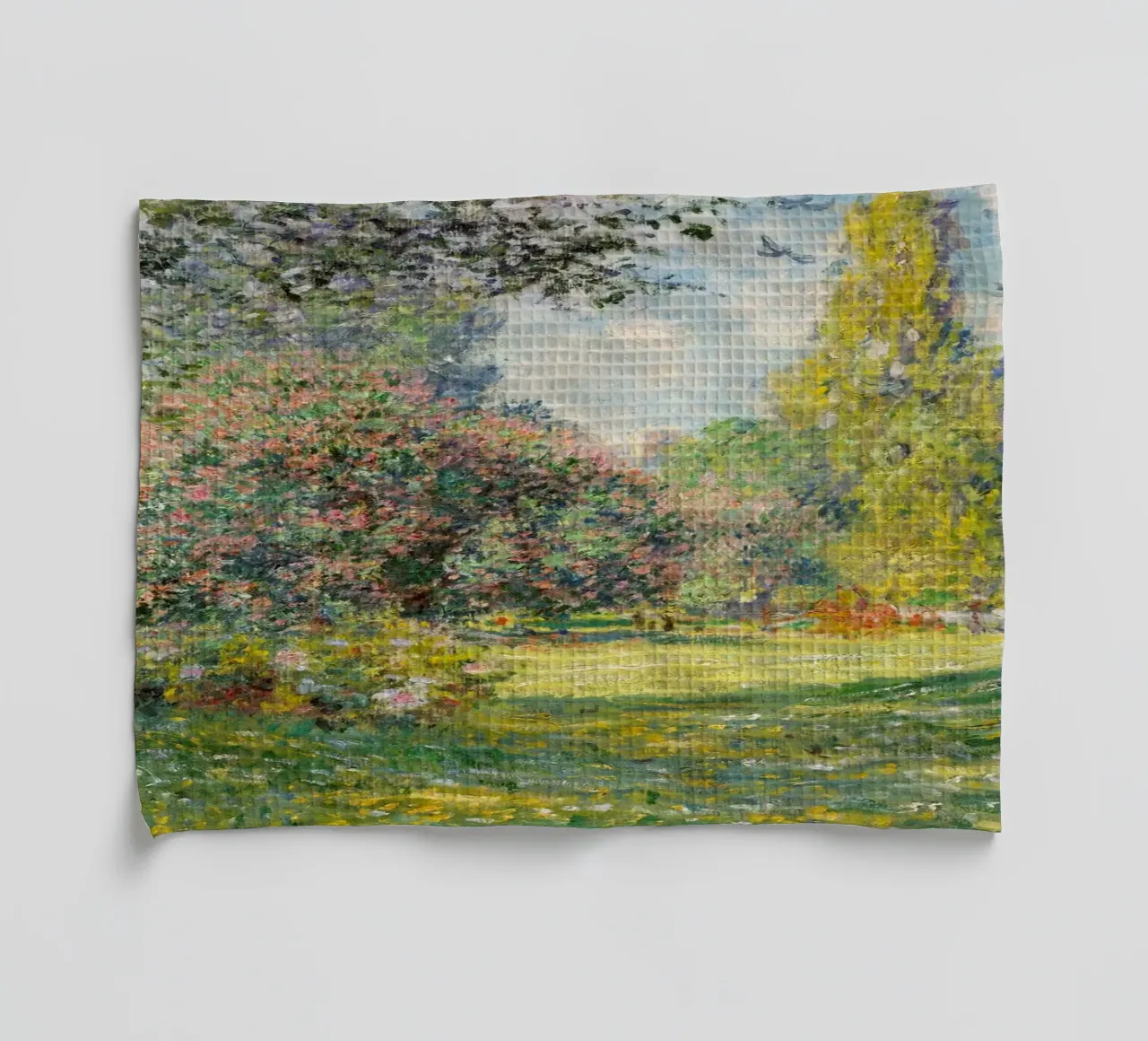Paysage de Claude Monet : Le Parc Monceau (1876) torchon de Monet Art Prints