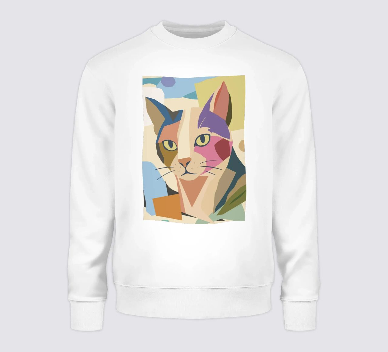 Chat abstrait dans un design moderne de blocs de couleur sweat de namosh