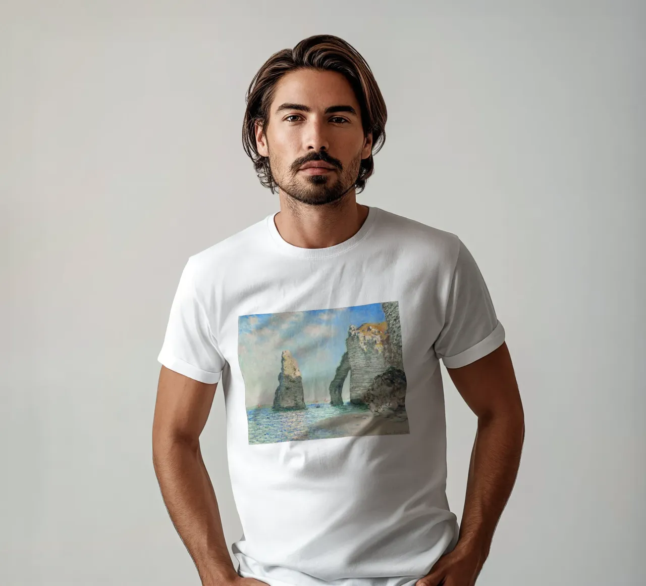 Los acantilados de Étretat (1885) de Claude Monet camiseta de Venus Art
