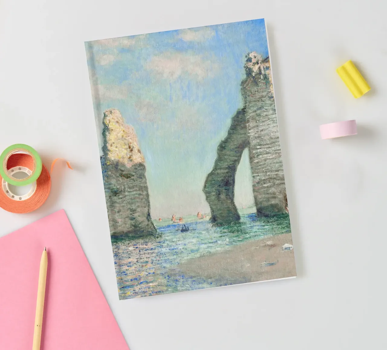 Claude Monet's The Cliffs at Étretat (1885 notebook by Venus Art