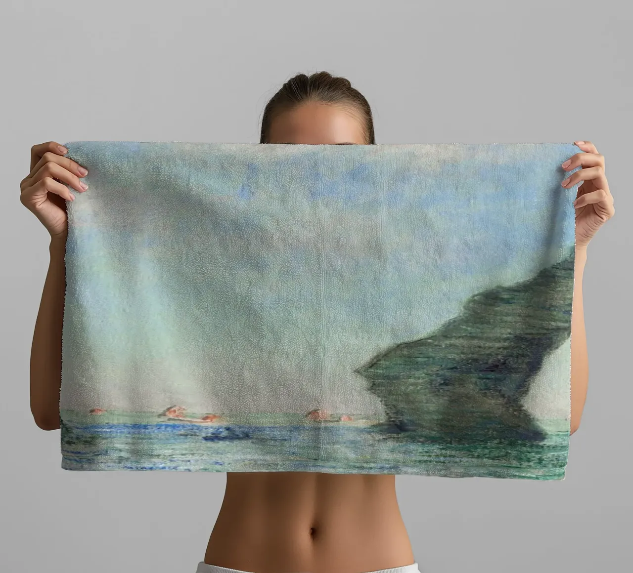 Claude Monet's The Cliffs at Étretat (1885 towel by Venus Art