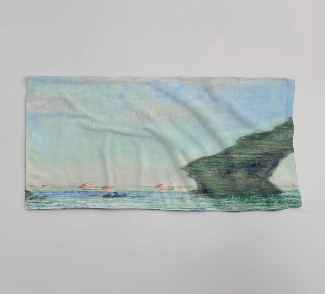Claude Monet's The Cliffs at Étretat (1885 towel by Venus Art