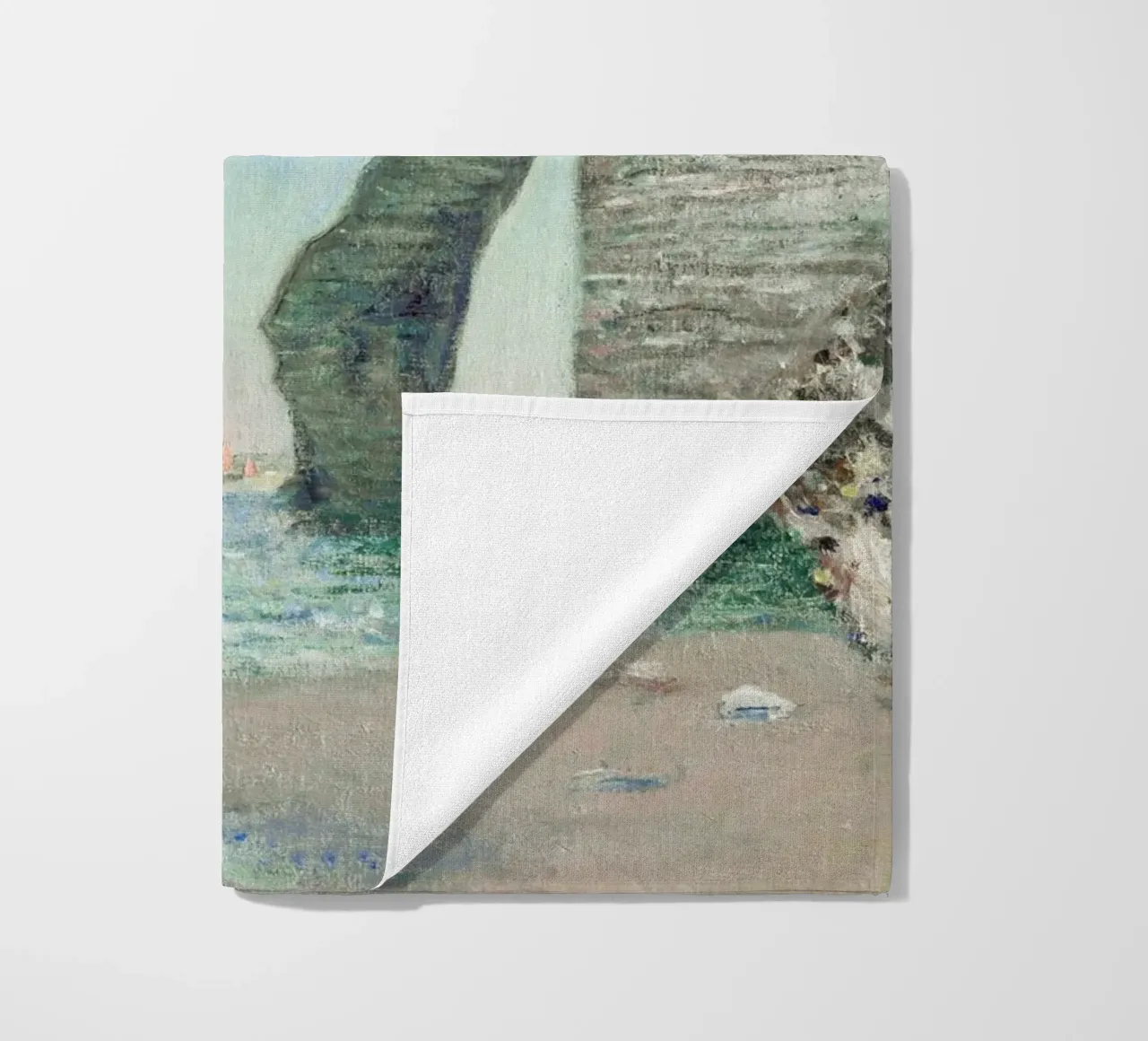 Claude Monet's The Cliffs at Étretat (1885 beach towel by Venus Art