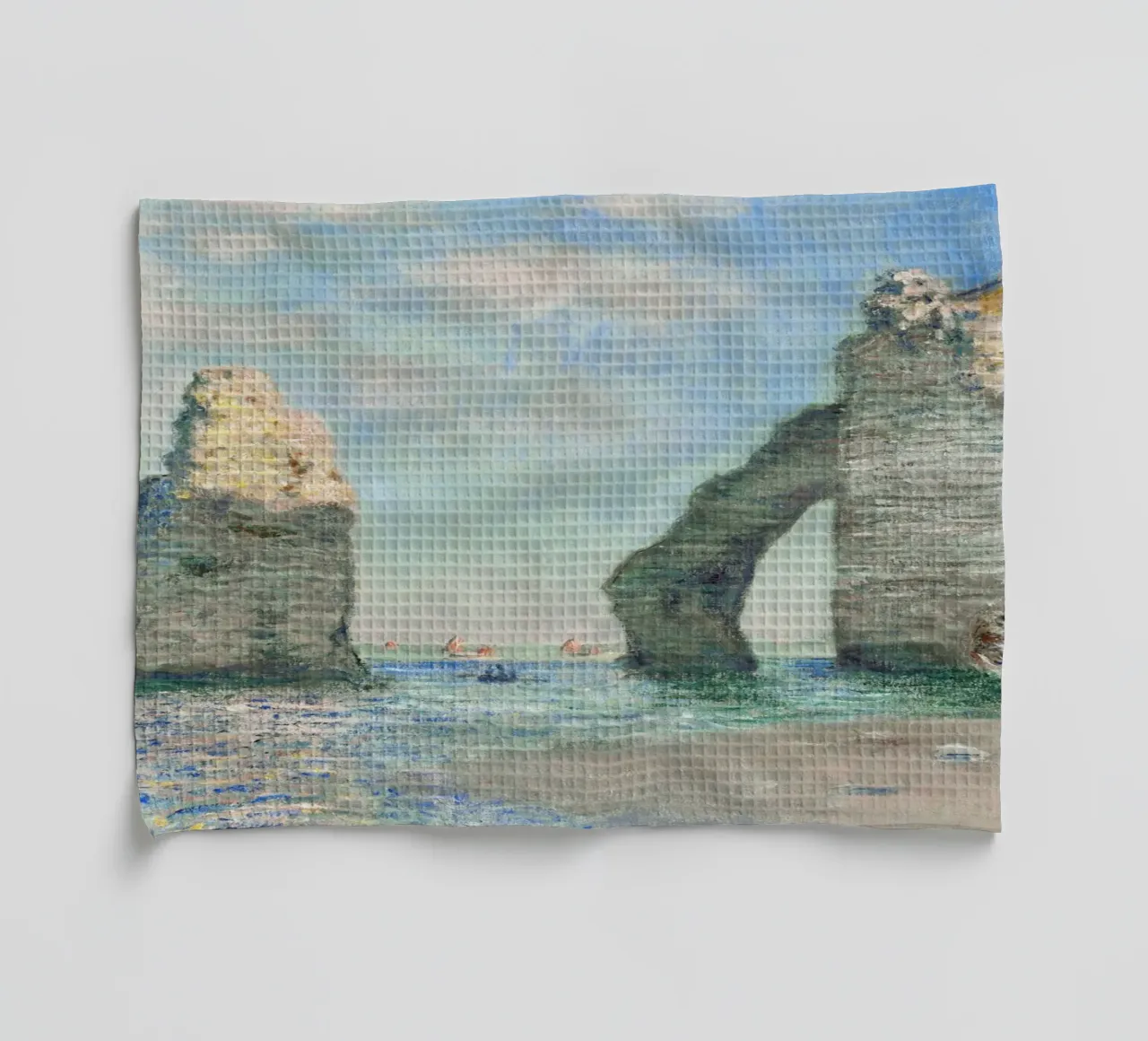 Le scogliere di Étretat di Claude Monet (1885) canovaccio da cucina da Venus Art