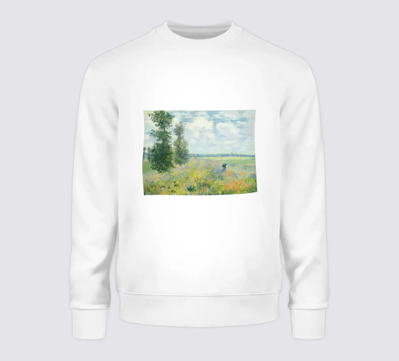 Campi di papaveri presso Argenteuil (1875 2) di Claude Monet felpa da Monet Art Prints