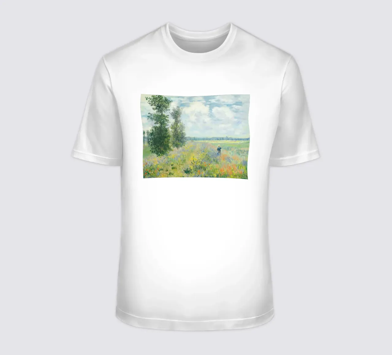 Poppy Fields near Argenteuil (1875 2) by Claude Monet t-shirt by Monet Art Prints