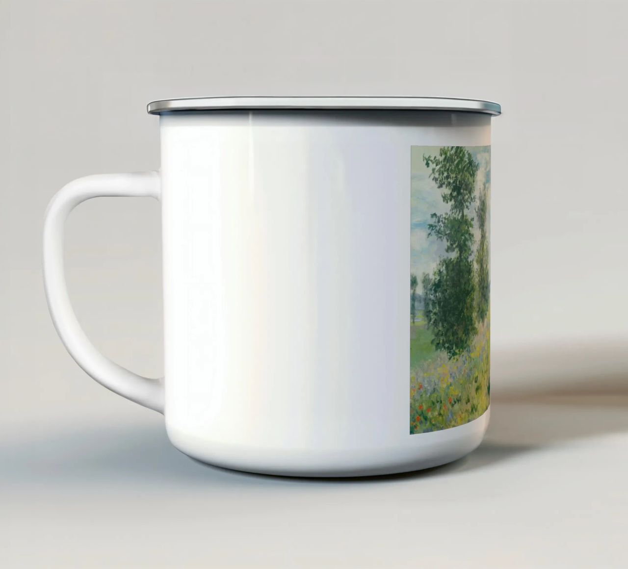Campi di papaveri presso Argenteuil (1875 2) di Claude Monet tazza in smalto da Monet Art Prints