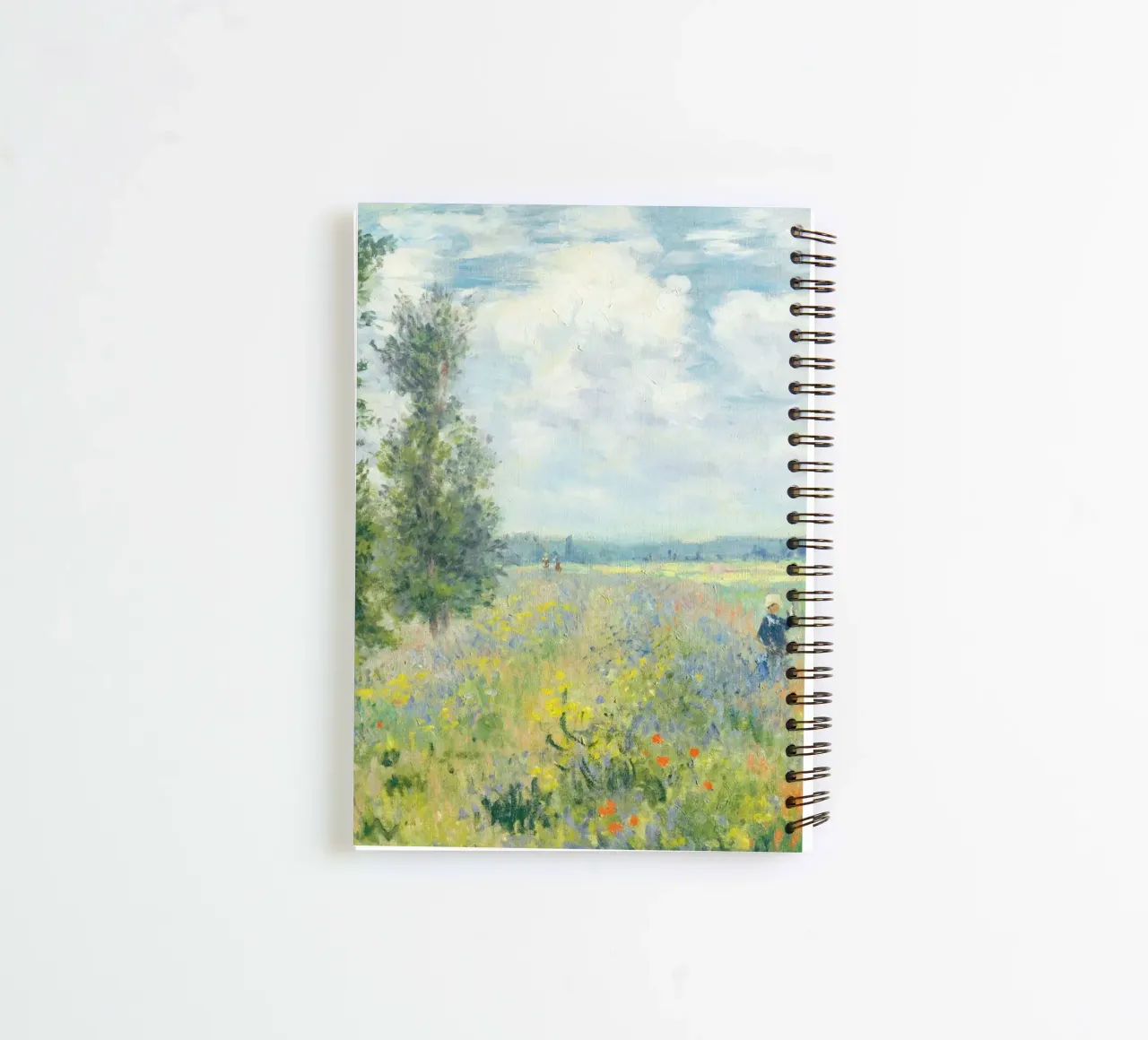 Poppy Fields near Argenteuil (1875 2) by Claude Monet spiral notebook by Monet Art Prints