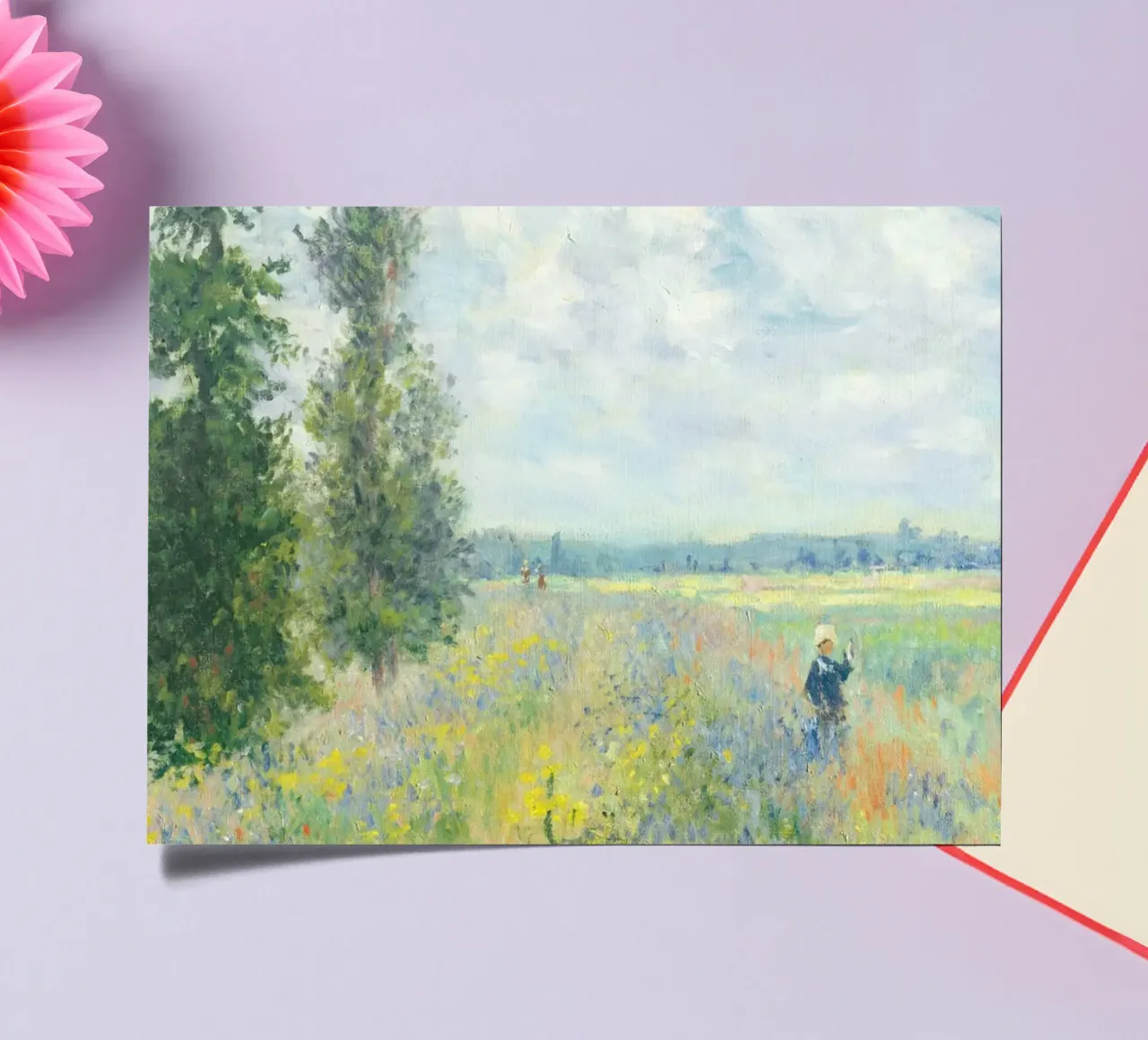 Mohnfelder bei Argenteuil (1875 2) von Claude Monet Stickerbogen von Monet Art Prints