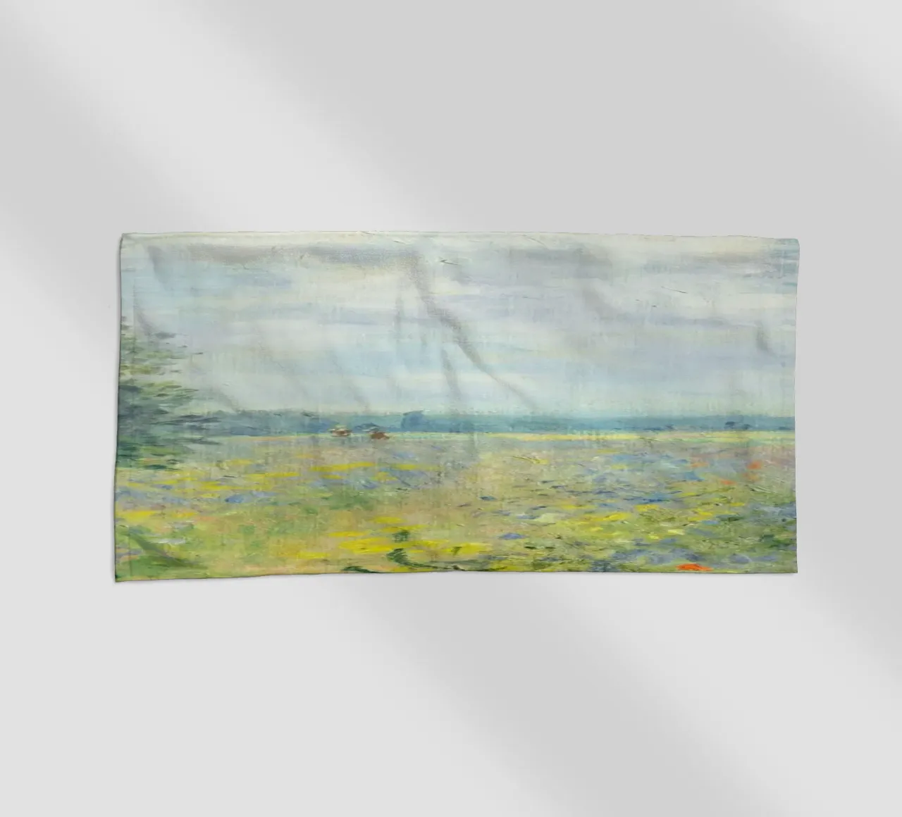 Mohnfelder bei Argenteuil (1875 2) von Claude Monet Strandtuch von Monet Art Prints
