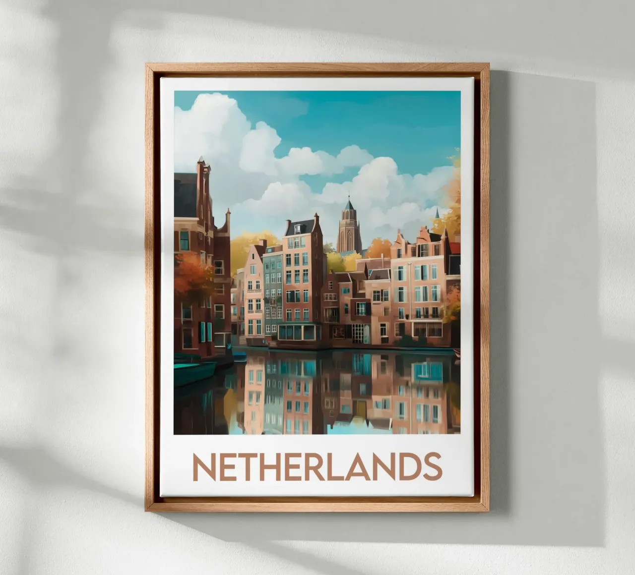Poster Netherlands canvas with Floater frame by Frame the World