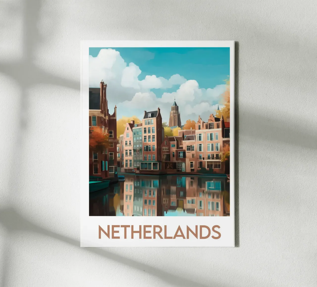 Poster Netherlands canvas with Floater frame by Frame the World
