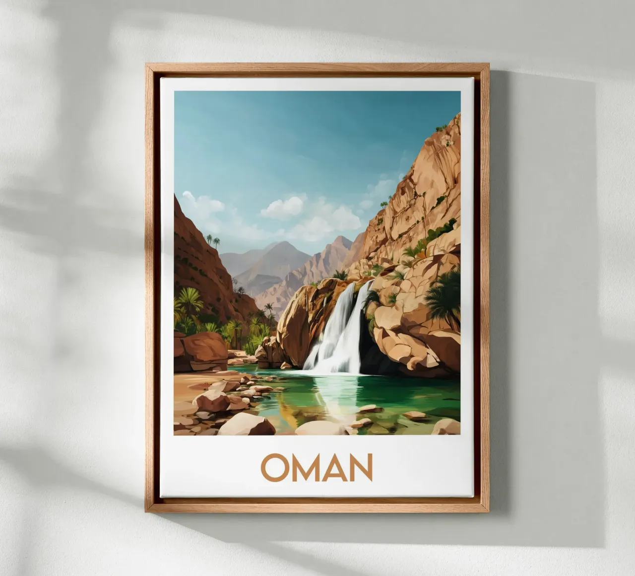 Affiche Oman tela con Cornice a cassetta da Frame the World