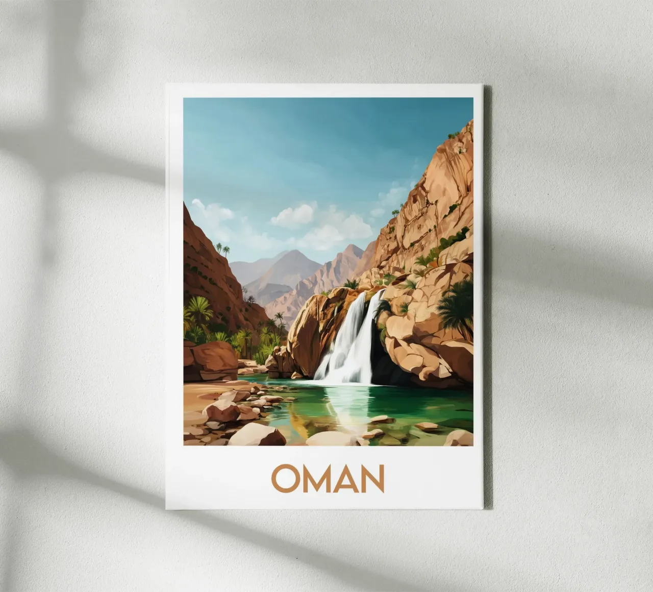 Affiche Oman tela con Cornice a cassetta da Frame the World