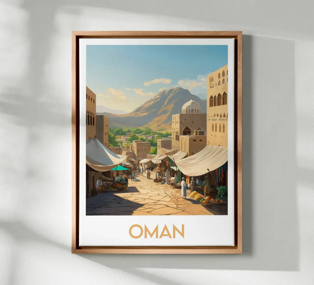 Affiche Oman tela con Cornice a cassetta da Frame the World