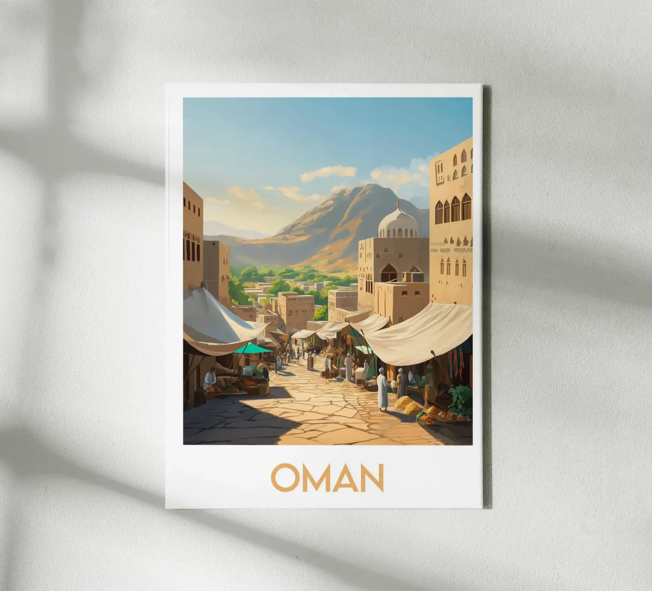 Affiche Oman tela con Cornice a cassetta da Frame the World