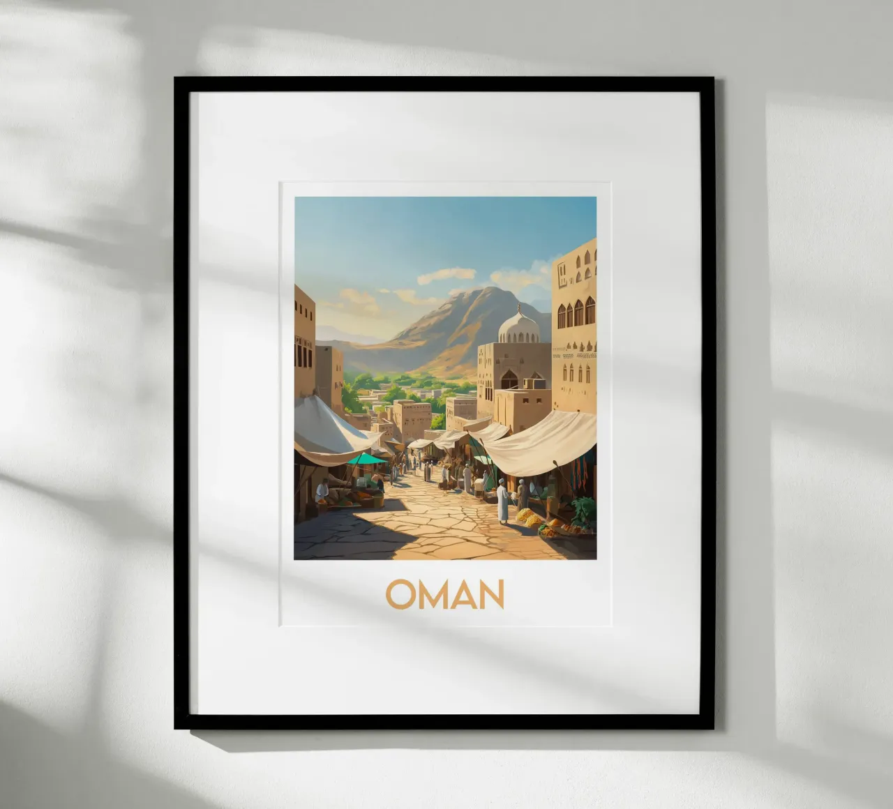 Affiche Oman poster con telaio in plastica da Frame the World