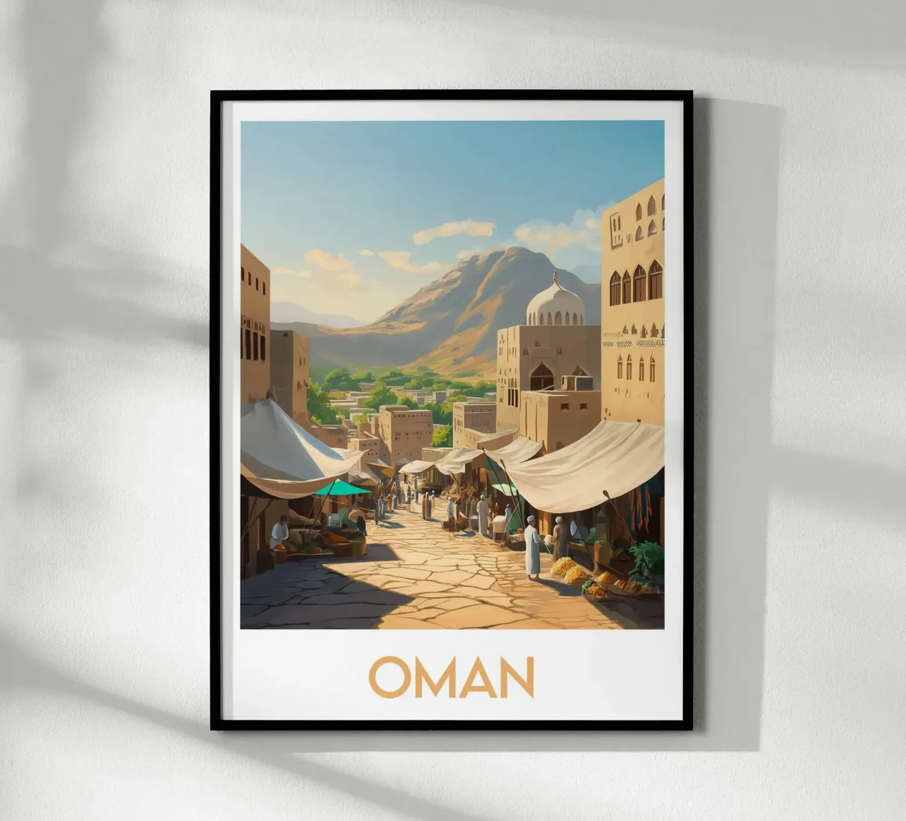 Affiche Oman poster con telaio in plastica da Frame the World