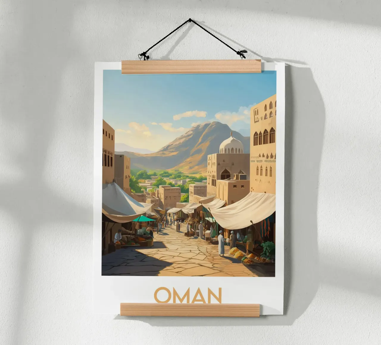 Affiche Oman poster con telaio in plastica da Frame the World