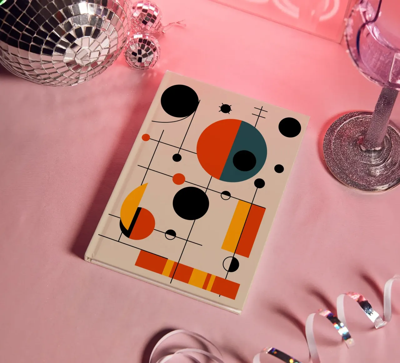 Bauhaus circles and squares 04 notebook by Little Dean