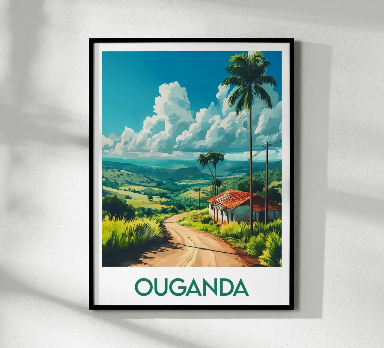 Affiche Ouganda poster con telaio in alluminio da Frame the World