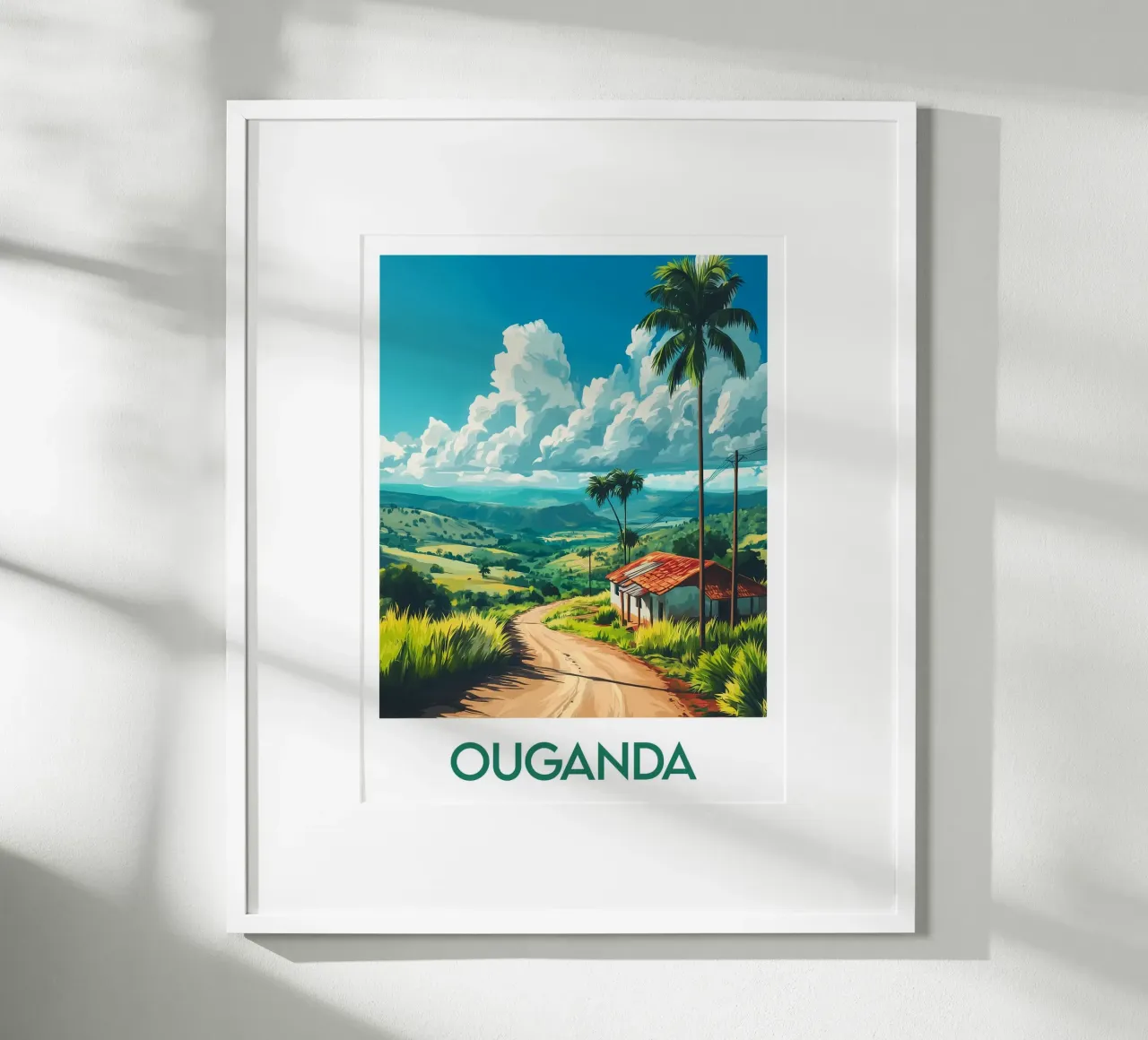 Affiche Ouganda poster con telaio in alluminio da Frame the World