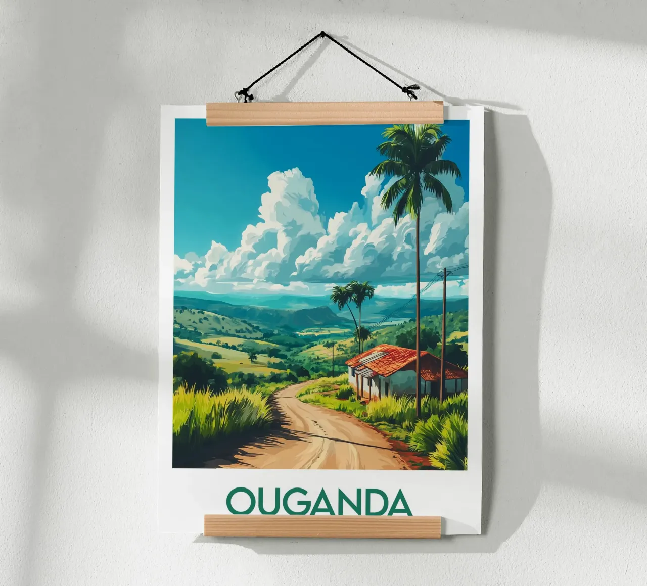 Affiche Ouganda poster con telaio in alluminio da Frame the World