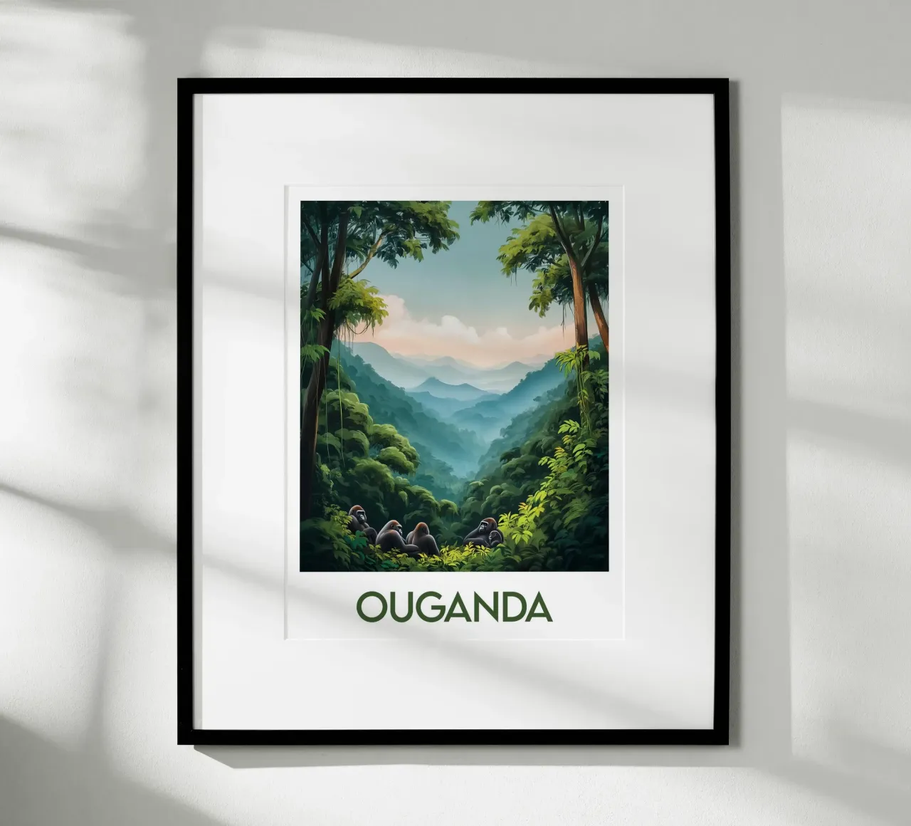 Affiche Ouganda poster con telaio in plastica da Frame the World