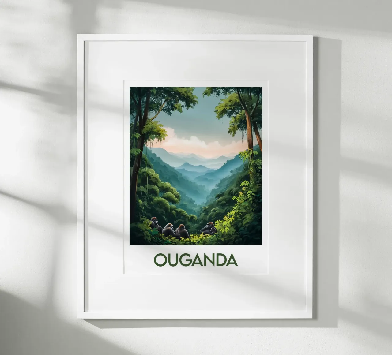 Affiche Ouganda poster con telaio in plastica da Frame the World