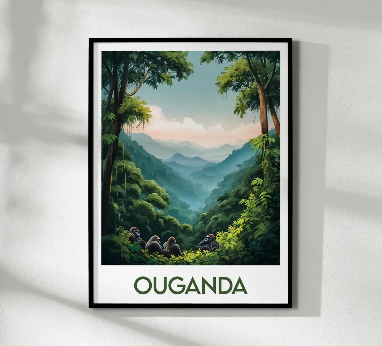 Affiche Ouganda poster con telaio in plastica da Frame the World