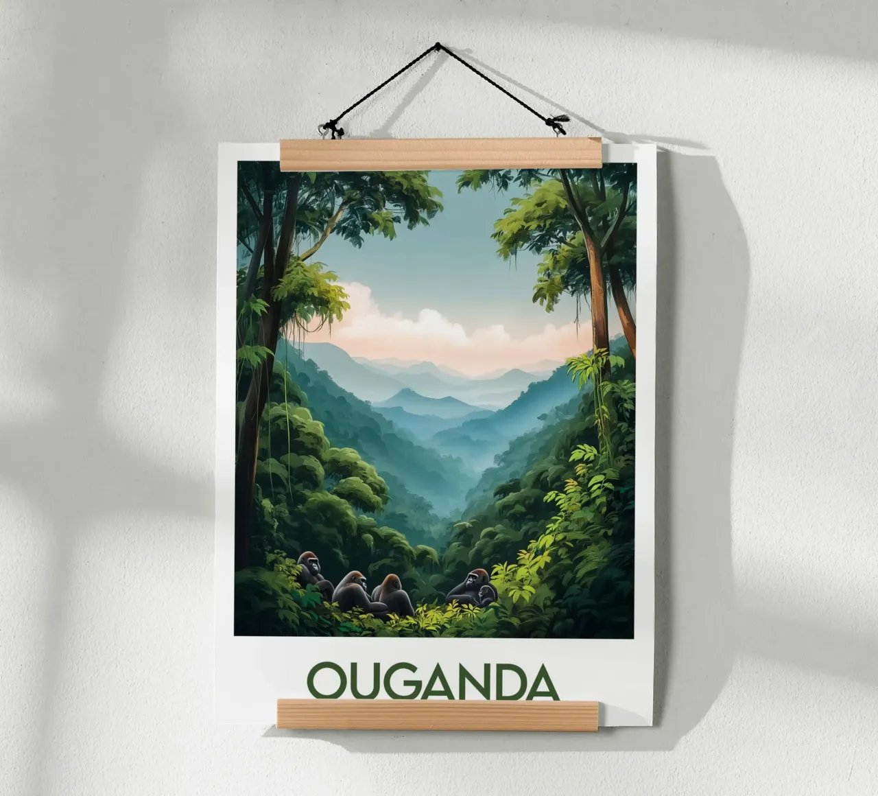 Affiche Ouganda poster con telaio in plastica da Frame the World