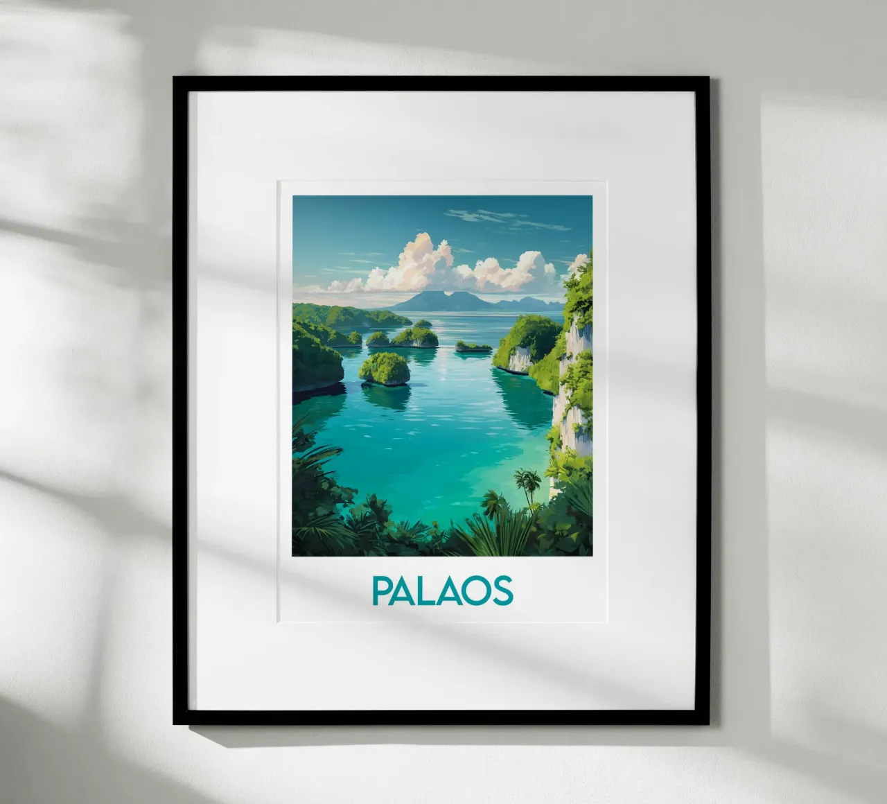 Affiche Palaos poster con telaio in legno da Frame the World