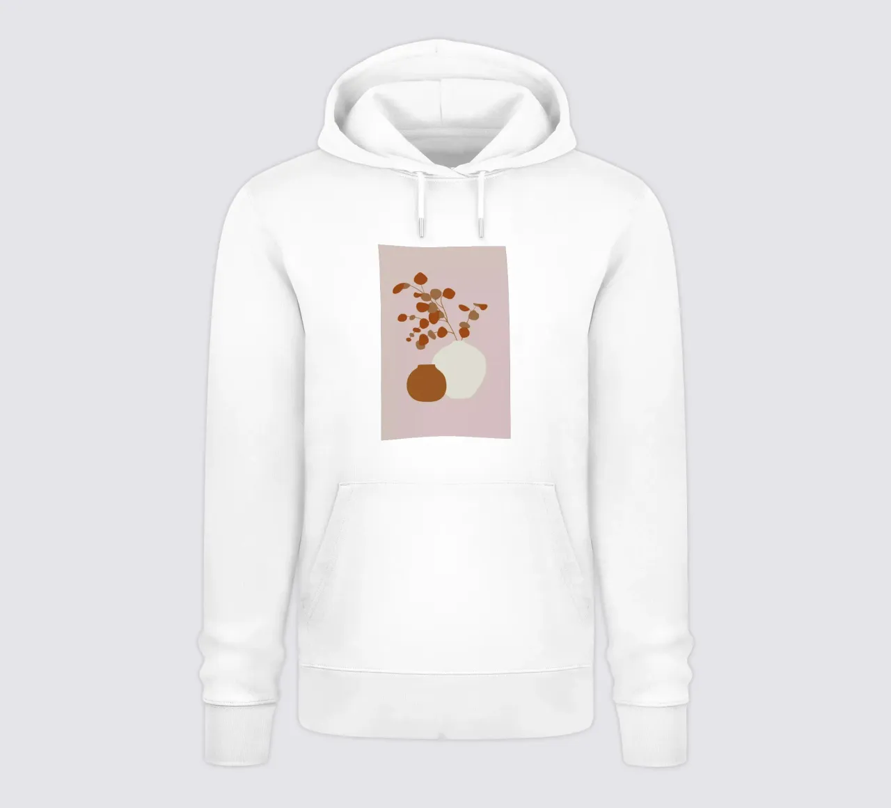 Ochre Eucalyptus felpa con cappuccio da Pure
