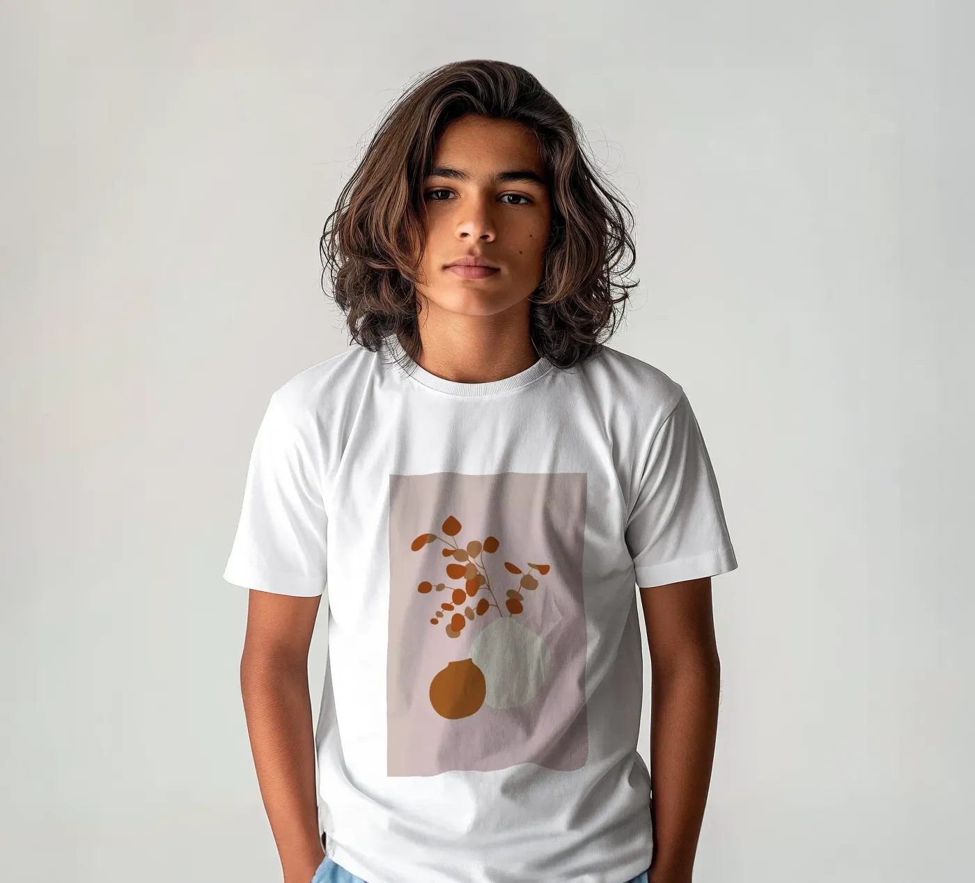 Ochre Eucalyptus t-shirt bambini da Pure