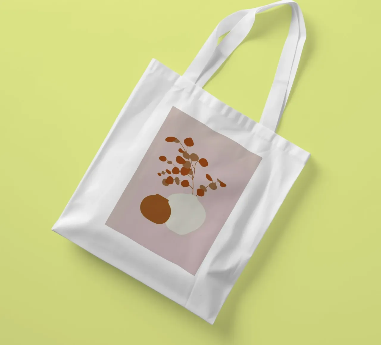 Ochre Eucalyptus tote bag by Pure