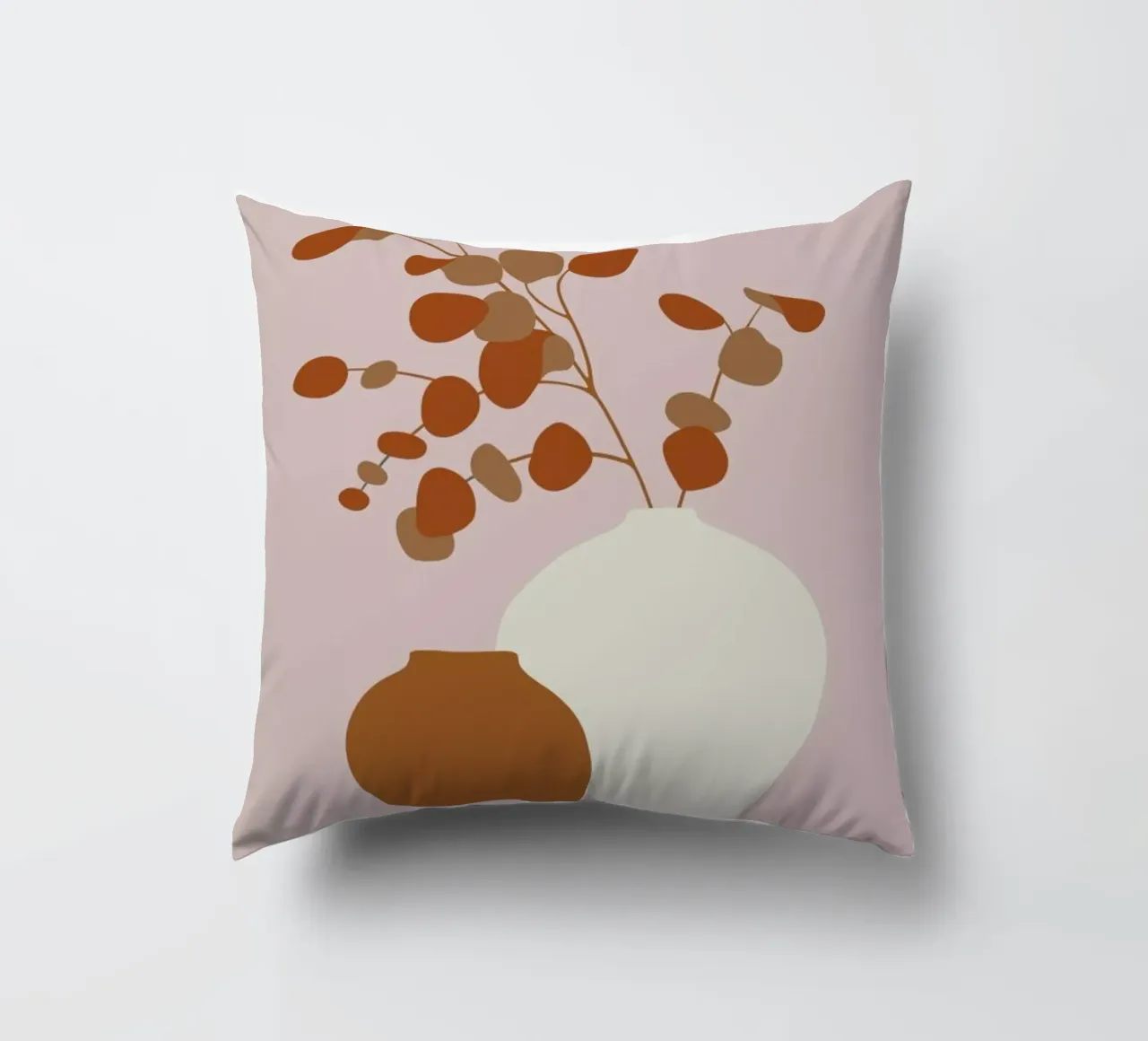 Ochre Eucalyptus decorative cushion by Pure