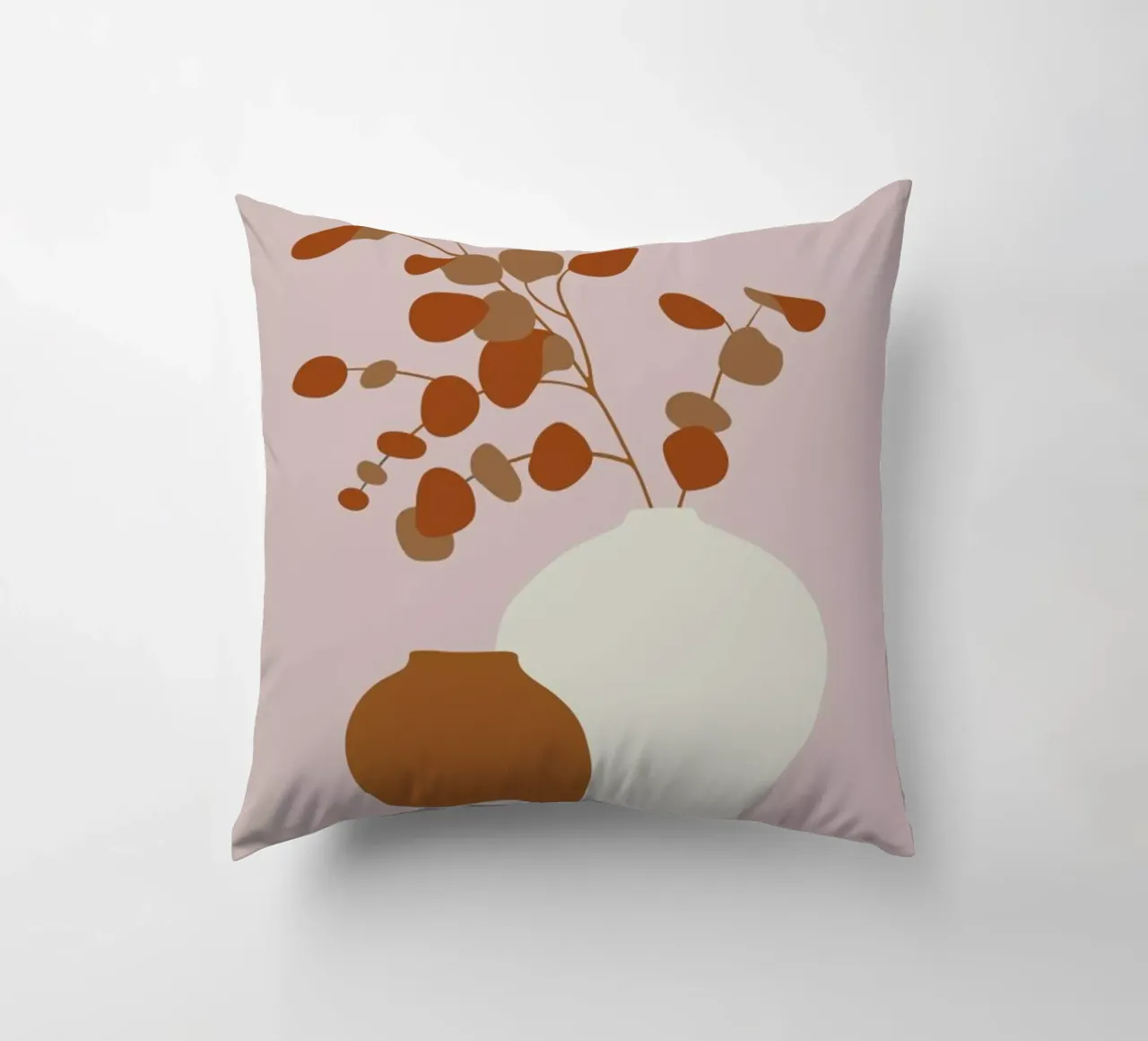 Ochre Eucalyptus decorative cushion by Pure