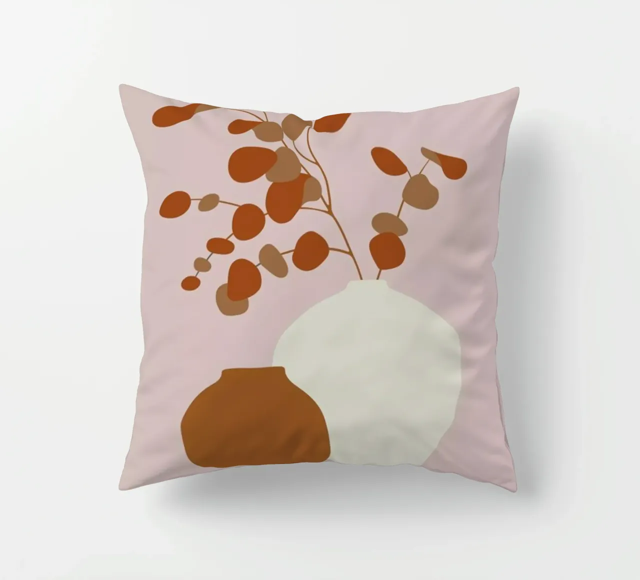 Ochre Eucalyptus decorative cushion by Pure