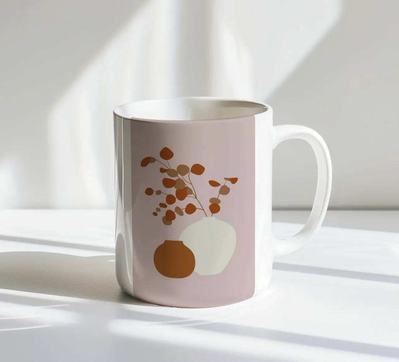 Ochre Eucalyptus tazza in ceramica da Pure
