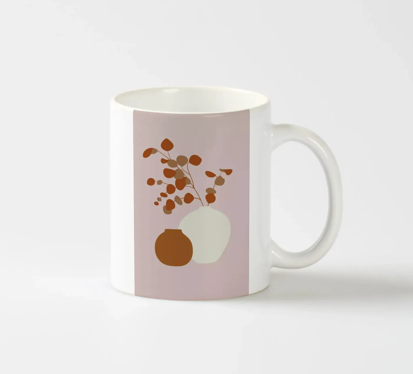 Ochre Eucalyptus ceramic mug by Pure