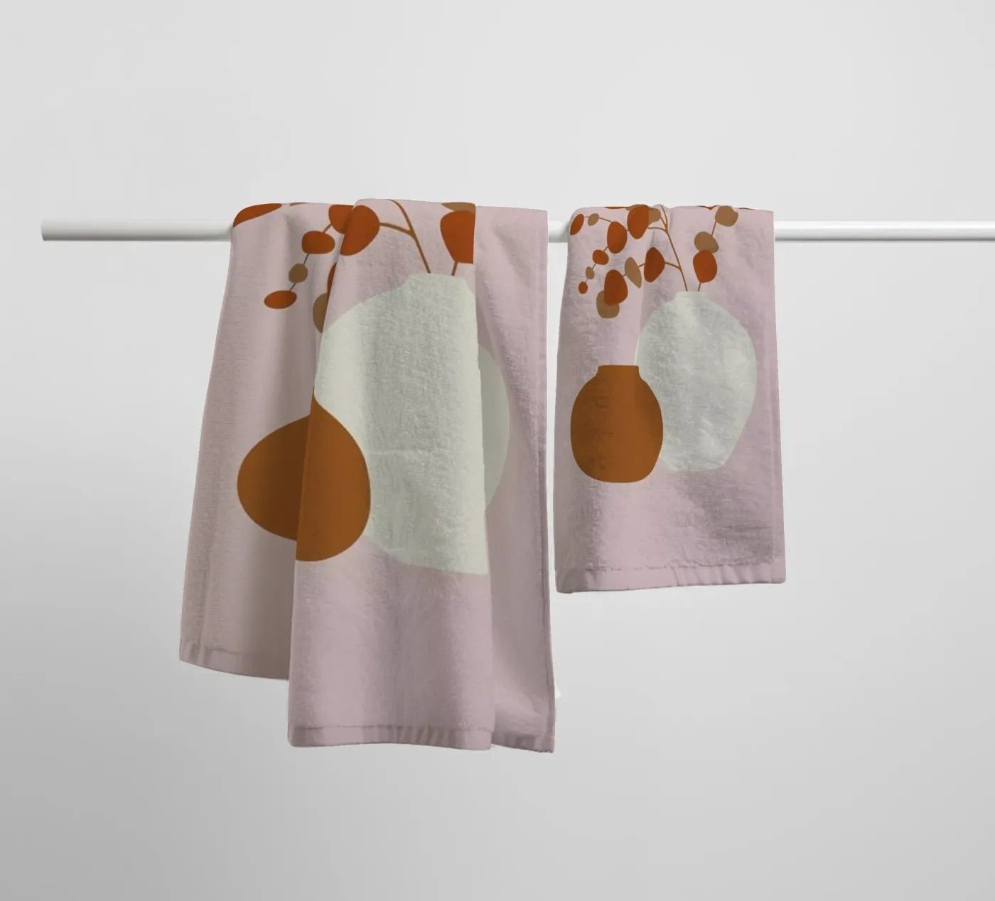 Ochre Eucalyptus towel by Pure