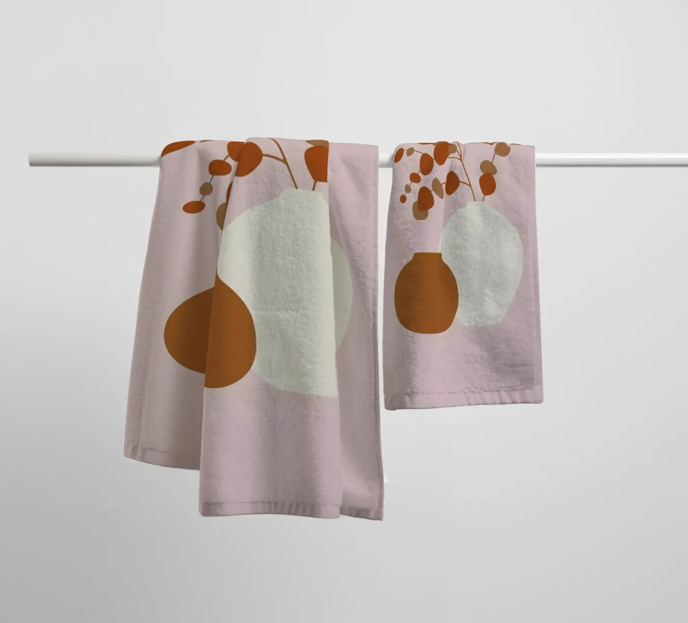 Ochre Eucalyptus towel by Pure